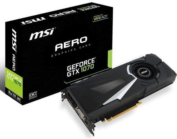 Купить Видеокарта nVidia GTX 1070 MSI GTX 1070 AERO 8G OC в ДНР по лучшей цене, Отзывы, Характеристики, Фото, Наличие. Фото 1