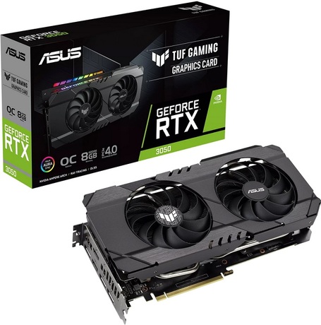 Купить Видеокарта nVidia RTX 3050 Asus TUF-RTX3050-O8G-GAMING (90YV0HM4-M0NA00) в ДНР по лучшей цене, Отзывы, Характеристики, Фото, Наличие. Фото 1