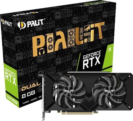 Купить Видеокарта nVidia RTX 2060 SUPER Palit PA-RTX2060 Super Dual 8G (NE6206S018P2-1160A-1) в ДНР по лучшей цене, Отзывы, Характеристики, Фото, Наличие. Фото 1