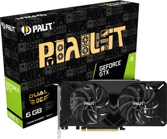 Купить Видеокарта nVidia GTX 1660Ti Palit PA-GTX1660Ti DUAL (NE6166T018J9-1160C) в ДНР по лучшей цене, Отзывы, Характеристики, Фото, Наличие. Фото 1