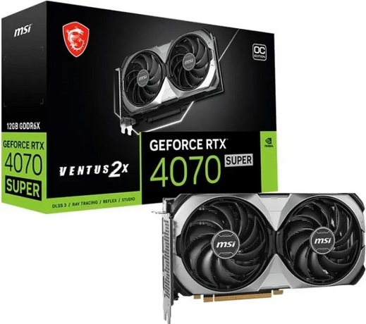 Купить Видеокарта nVidia RTX 4070 SUPER MSI RTX 4070 SUPER 12G VENTUS 2X OC в ДНР по лучшей цене, Отзывы, Характеристики, Фото, Наличие. Фото 1