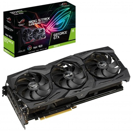 Купить Видеокарта nVidia GTX 1660Ti Asus ROG-STRIX-GTX1660TI-A6G-GAMING (90YV0CQ1-M0NA00) в ДНР по лучшей цене, Отзывы, Характеристики, Фото, Наличие. Фото 1