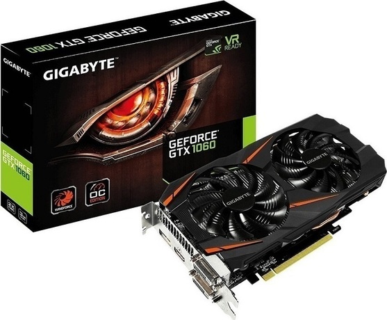 Купить Видеокарта nVidia GTX 1060 Gigabyte GV-N1060WF2OC-3GD в ДНР по лучшей цене, Отзывы, Характеристики, Фото, Наличие. Фото 1