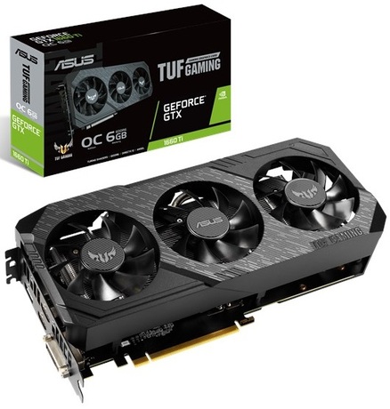 Купить Видеокарта nVidia GTX 1660Ti Asus TUF3-GTX1660TI-O6G-GAMING (90YV0CR8-M0NA00) в ДНР по лучшей цене, Отзывы, Характеристики, Фото, Наличие. Фото 1