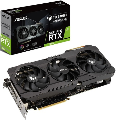 Купить Видеокарта nVidia RTX 3080 Asus TUF-RTX3080-O10G-GAMING (90YV0FB1-M0NM00) в ДНР по лучшей цене, Отзывы, Характеристики, Фото, Наличие. Фото 1