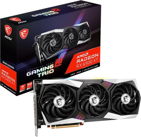 Купить Видеокарта AMD Radeon RX 6900 XT MSI RX 6900 XT GAMING Z TRIO 16G в ДНР по лучшей цене, Отзывы, Характеристики, Фото, Наличие. Фото 1