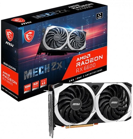 Купить Видеокарта AMD Radeon RX 6600 MSI MECH 2X 8G в ДНР по лучшей цене, Отзывы, Характеристики, Фото, Наличие. Фото 1