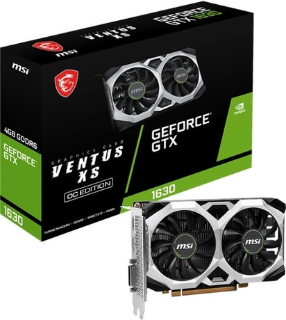 Купить Видеокарта nVidia GTX 1630 MSI GTX 1630 VENTUS XS 4G OC в ДНР по лучшей цене, Отзывы, Характеристики, Фото, Наличие. Фото 1