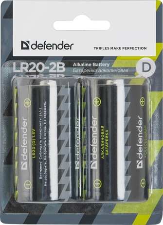 Купить Батарейка D Defender LR20-2B (56022) в ДНР по лучшей цене, Отзывы, Характеристики, Фото, Наличие. Фото 1