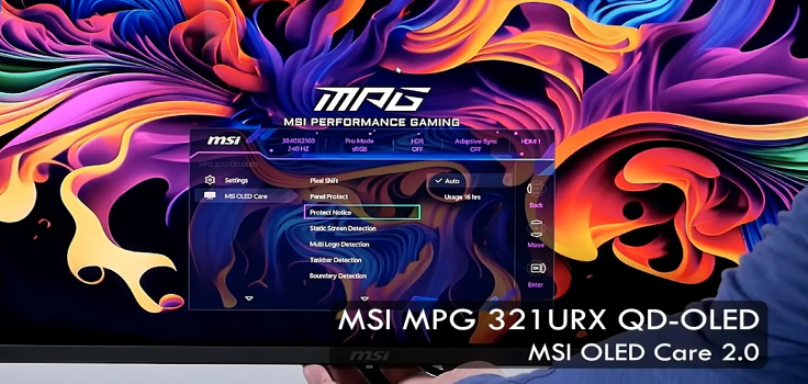 Демонстрация меню OLED Care 2.0 на MSI 