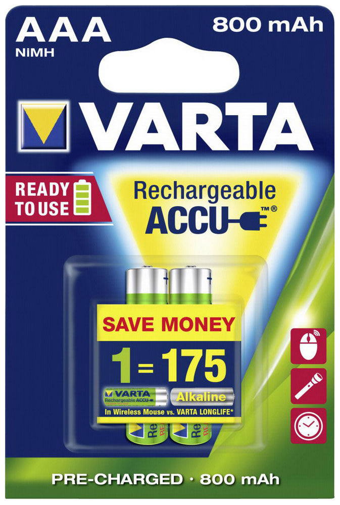 Аккумулятор AAA 800mAh Varta - Миниатюра 1