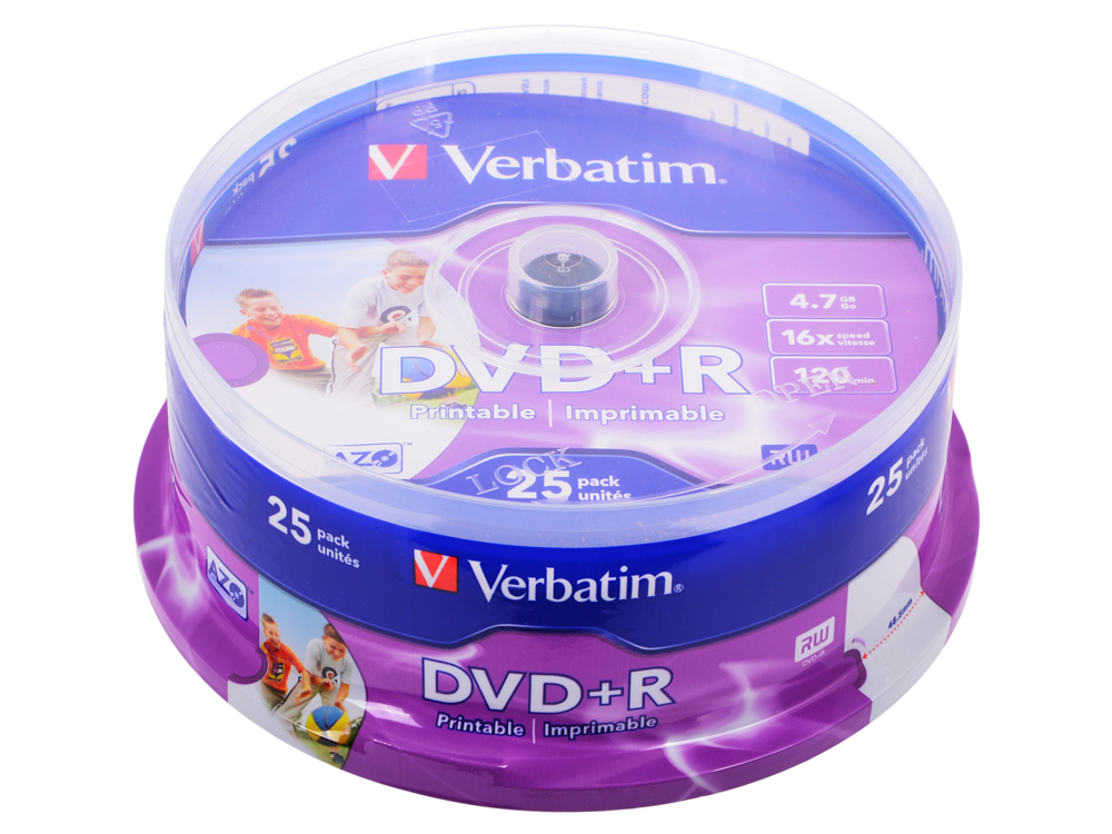 Диск DVD+R Verbatim Wide Inkjet Printable - Миниатюра 1