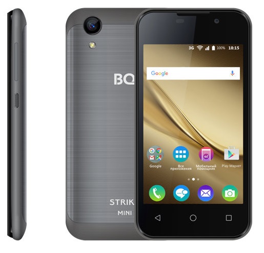 Смартфон BQ StrikeMini 1/8Гб Dark Grey Brushed - Миниатюра 1