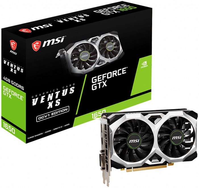 Видеокарта nVidia GTX 1650 MSI GTX 1650 D6 VENTUS XS OCV1
