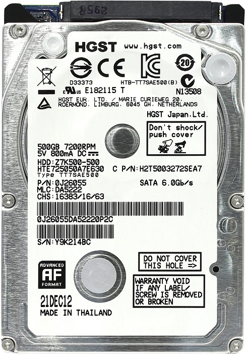Жесткий диск 2.5" 500Гб Hitachi Travelstar Z7K500