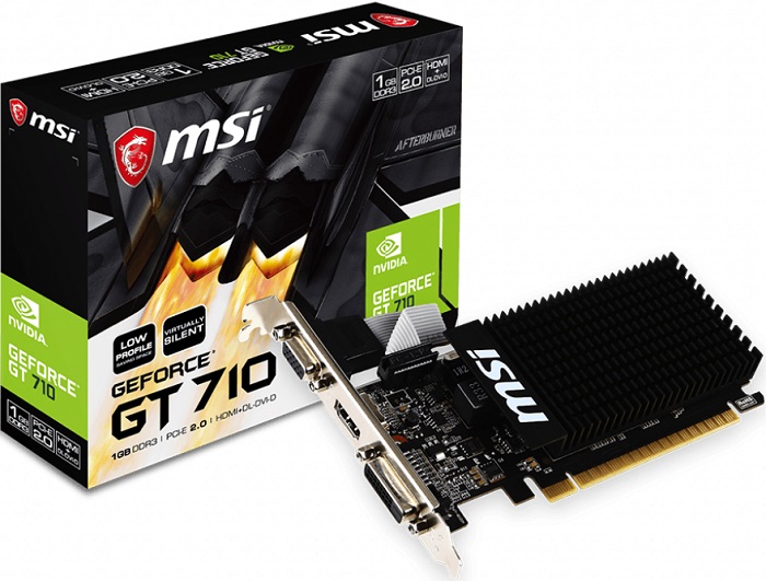 Видеокарта nVidia GT 710 MSI GT 710 1GD3H LP