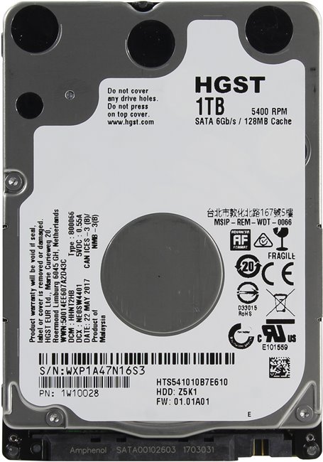 Жесткий диск 2.5" 1Тб Hitachi Travelstar Z5K1 - Миниатюра 1