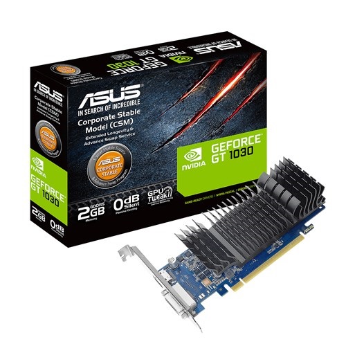 Видеокарта nVidia GT 1030 Asus GT1030-SL-2G-BRK - Миниатюра 1