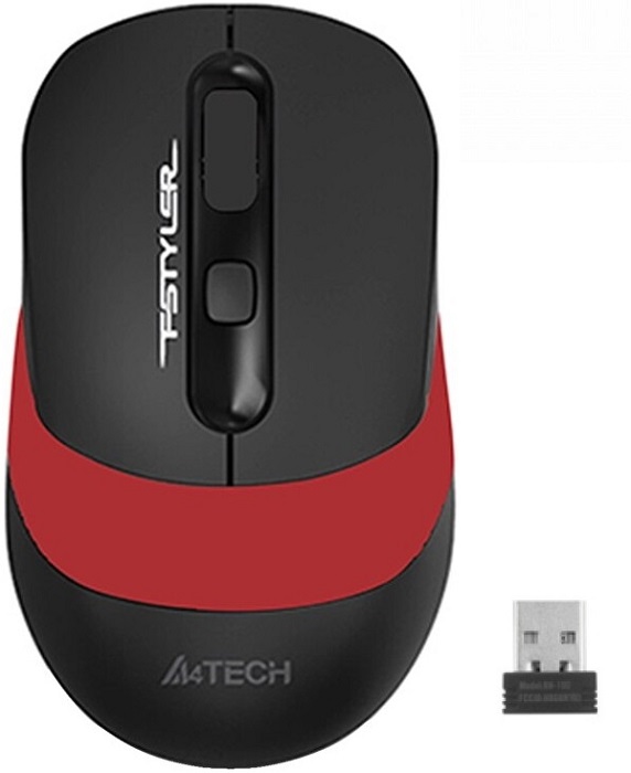 Мышь беспроводная A4Tech Fstyler FG10 Black Red