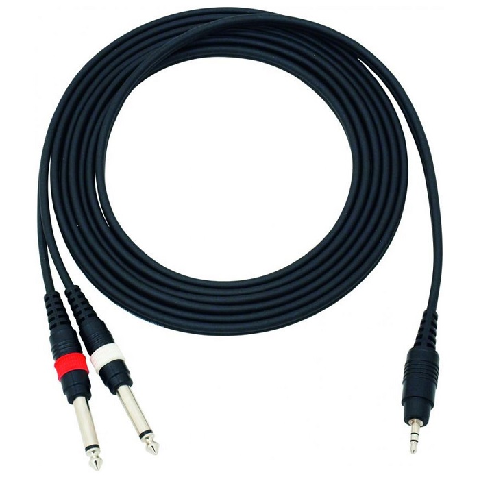 Кабель аудио jack 3.5/2 x jack 6.3 Omnitronic AC-35