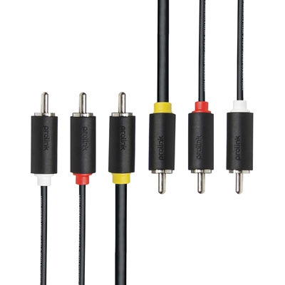 Кабель аудио 3xRCA/3xRCA ProLink Black