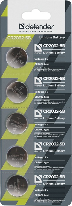Батарейка 2032 Defender CR2032-5B