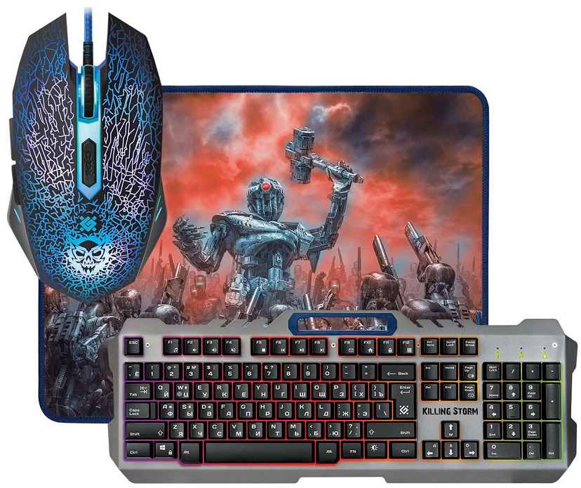Комплект клавиатура+мышь+коврик Defender Killing Storm MKP-013L RU