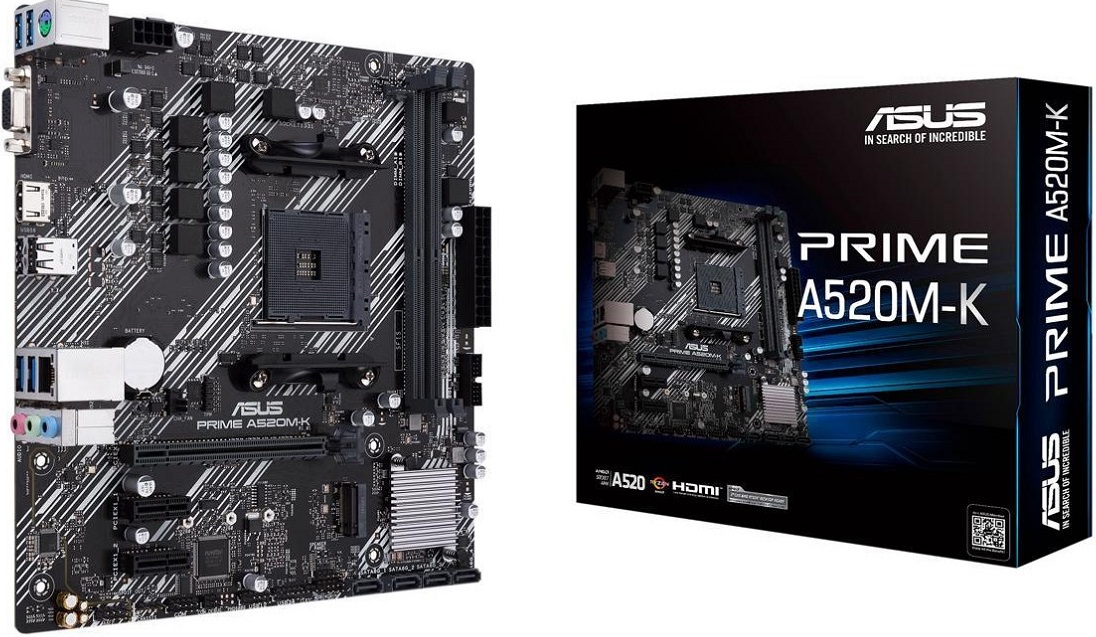 Материнская плата AMD A520 Asus PRIME A520M-K