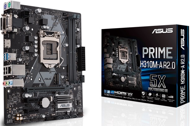 Материнская плата intel H310 Asus PRIME H310M-R R2.0 - Миниатюра 1