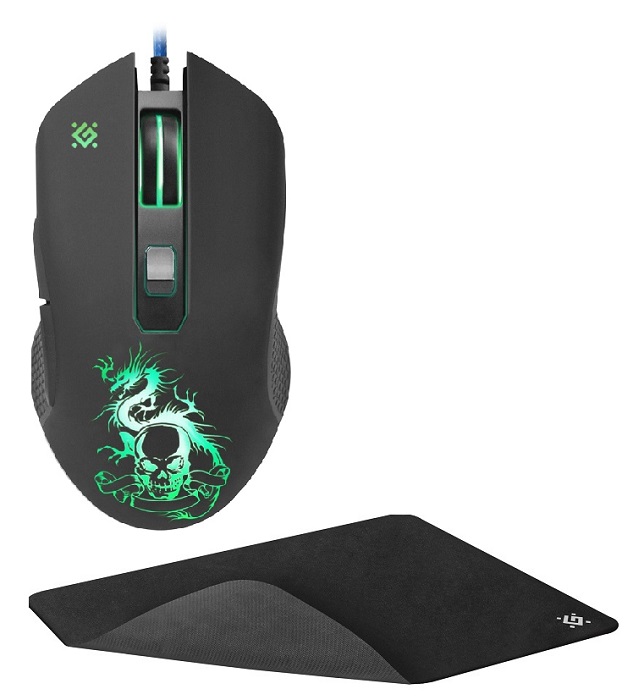 Комплект мышь + коврик Defender Sky Dragon GM-090L - Миниатюра 1