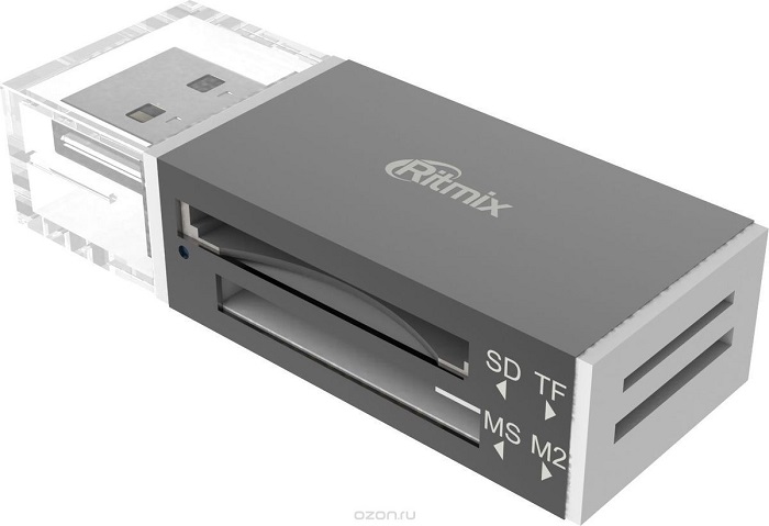 Карт-ридер USB Ritmix CR-2042 Silver