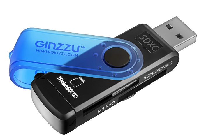 Карт-ридер USB Ginzzu GR-412B