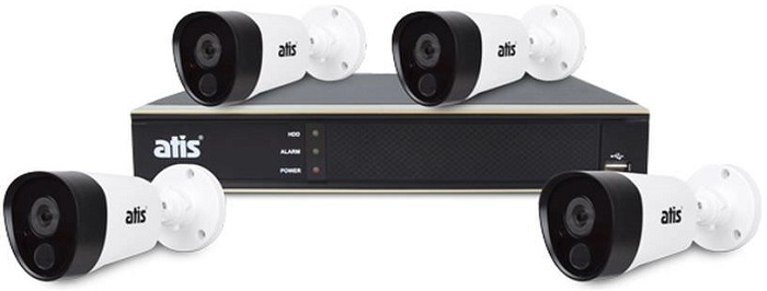 Комплект AHD-видеонаблюдения Atis PIR kit 4ext 2MP - Миниатюра 1