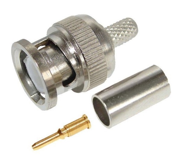 Разъем BNC микрокоаксиал обжим PROconnect 01-001D ZN - Миниатюра 1