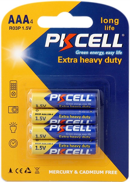 Батарейка AAA PKCELL Extra - Миниатюра 1