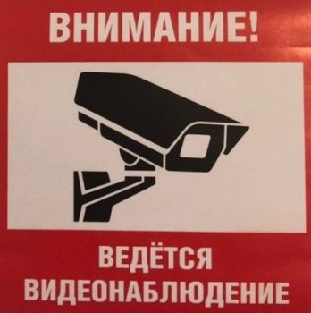 Знак "Ведется видеонаблюдение" ESVI 100х100мм