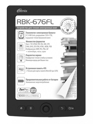 Электронная книга Ritmix RBK-676FL - Миниатюра 1