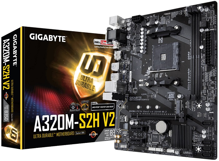 Материнская плата AMD A320 Gigabyte GA-A320M-S2H V2