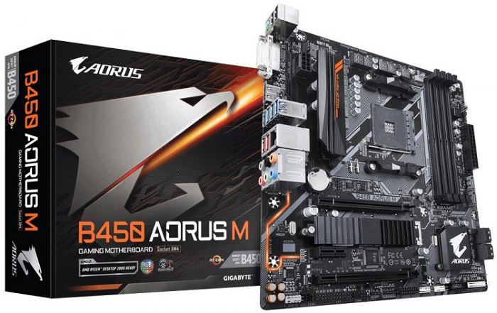 Материнская плата AMD B450 Gigabyte B450 AORUS M