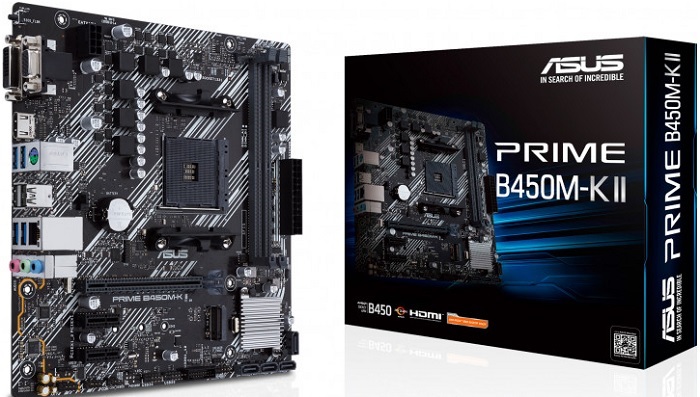 Материнская плата AMD B450 Asus PRIME B450M-K II