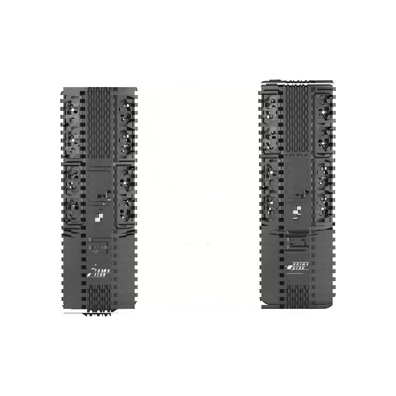 ИБП POWERMAN Brick 650 PLUS, линейно-интерактивный, 650ВА, 360Вт, 4 евророзетки с резервным питанием, 4 евророзетки с фильтрацией, USB, защита RJ45/RJ - Миниатюра 1