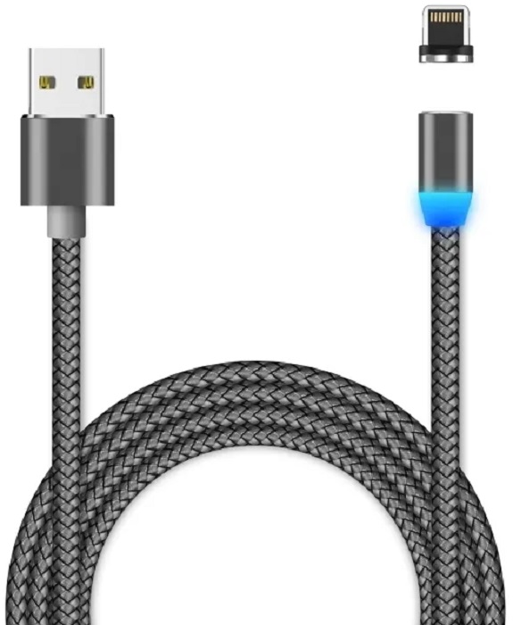 Кабель AM/Lightning магнитный Jet.A JA-DC46 Silver - Миниатюра 1