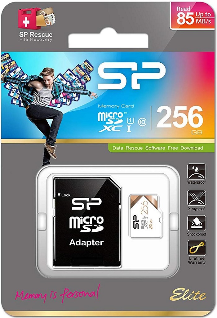 Карта памяти microSDXC 256 ГБ Silicon Power Elite - Миниатюра 1