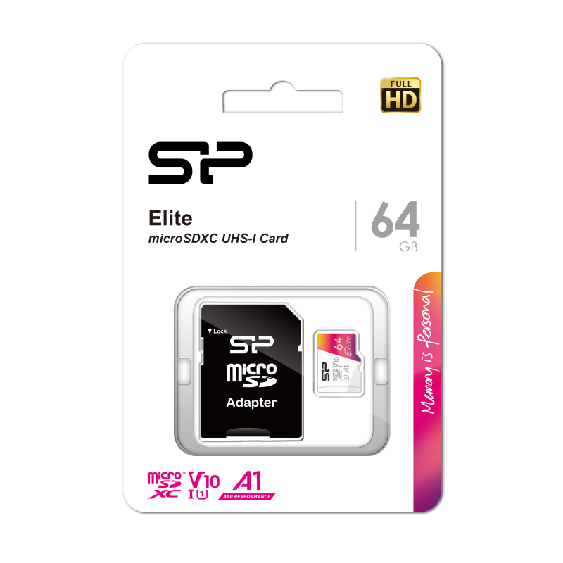 Карта памяти microSDXC  64 ГБ Silicon Power Elite