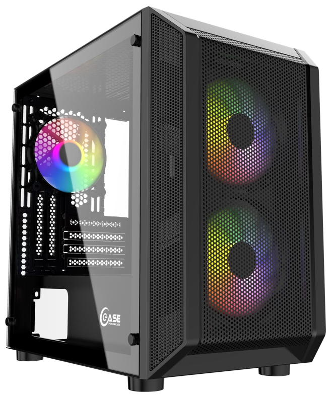 Корпус Powercase Mistral Micro H3B Mesh LED