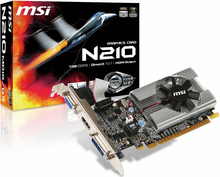 Видеокарта nVidia GT 210 MSI N210-1GD3/LP