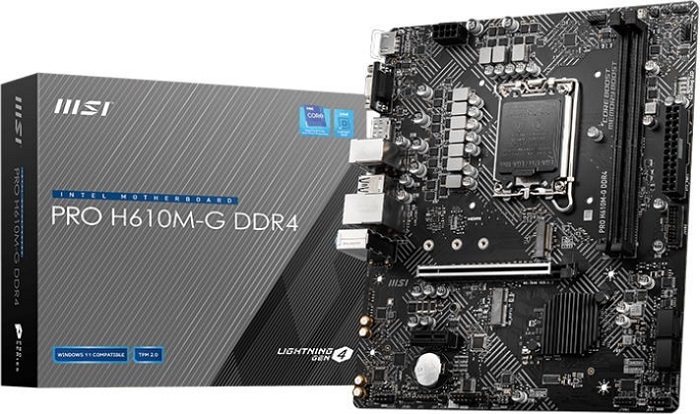 Материнская плата intel H610 MSI PRO H610M-G DDR4