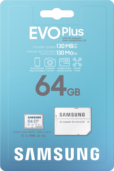Карта памяти microSDXC  64 ГБ Samsung EVO PLUS