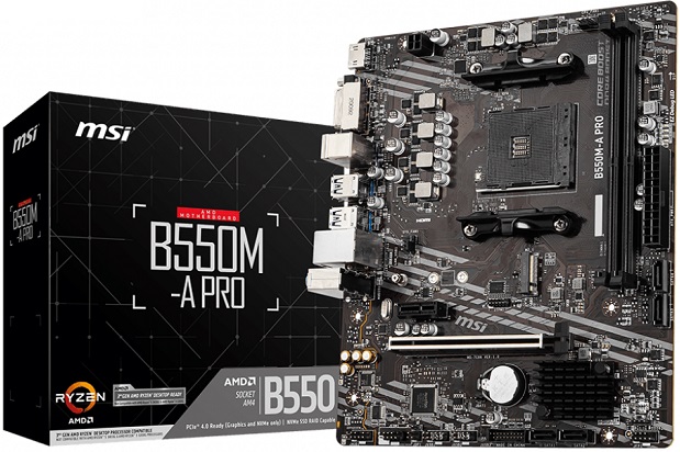 Материнская плата AMD B550 MSI B550M-A PRO - Миниатюра 1