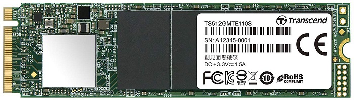 SSD-накопитель M.2 NVMe 128Гб Transcend MTE110S - Миниатюра 1
